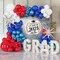 148PCS Red Blue White Balloon Arch Garland Kit with Silver Star Foil Balloons for Patriotic Party